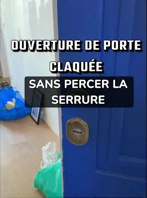 Ouverture de porte claquée sans percer la serrure à Le Mans